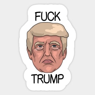 FUCK TRUMP Donald Trump US President Illustration Sticker